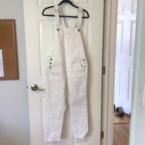 Lucky Brand White Denim Overalls